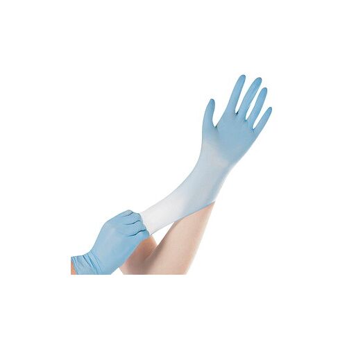 HYGOSTAR unisex Einmalhandschuhe SAFE SUPER STRETCH blau Größe M, 100 St.