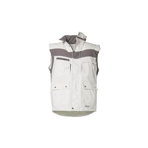 PLANAM® unisex Winterweste PLALINE weiß, zink Größe S