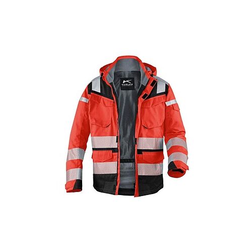 KÜBLER® unisex Warnjacke Winter REFLECTIQ rot, schwarz Größe M