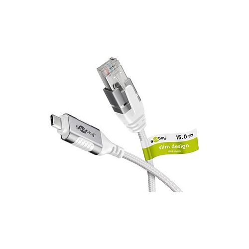 goobay USB-C 3.1/RJ45 Kabel 15,0 m weiß, 1 St.