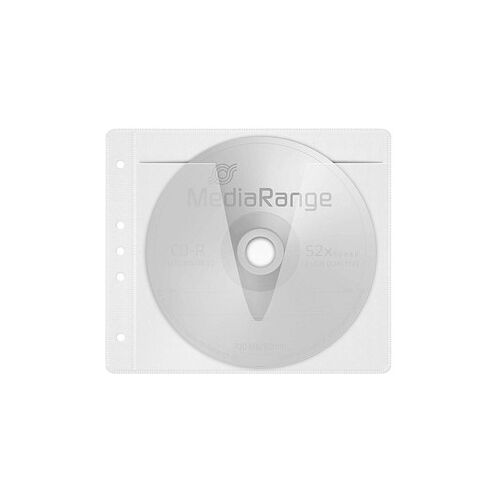 MediaRange 2er CD-/DVD-Hüllen abheftbar weiß, 50 St.