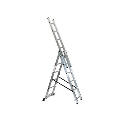 SZ Metall Schiebeleiter alu 3x 6 Sprossen - 381 cm Höhe SZ Metall Schiebeleiter alu 3x 6 Sprossen - 381 cm Höhe