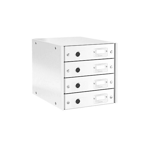 AKTION: LEITZ Schubladenbox Click & Store weiß 60490001, DIN A4 mit 4 Schubladen, 1 St. mit Prämie nach Registrierung
