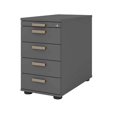 HAMMERBACHER SC50 Staubschrank - 5 Schubladen, Graphit, 42,8x80x72-76cm HAMMERBACHER SC50 Staubschrank - 5 Schubladen, Graphit, 42,8x80x72-76cm
