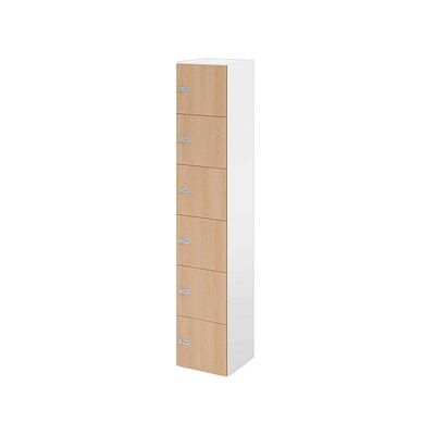 Hammerbacher Schließfachschrank weiß Eiche Modell V264L6/W/E/ZS - Schließfachschrank Hammerbacher Schließfachschrank weiß Eiche Modell V264L6/W/E/ZS - Schließfachschrank