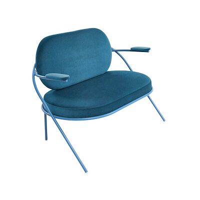 PAPERFLOW SATURNE Blau Kunstleder 2-Sitzer Sofa PAPERFLOW SATURNE Blau Kunstleder 2-Sitzer Sofa