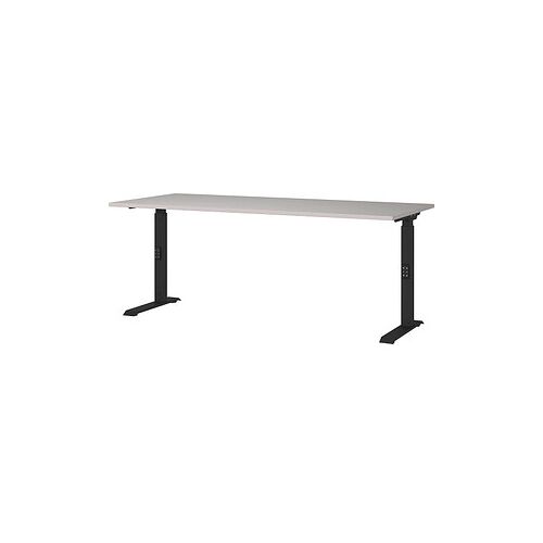 GERMANIA Bedano höhenverstellbarer Schreibtisch kaschmir rechteckig, C-Fuß-Gestell schwarz 180,0 x 80,0 cm