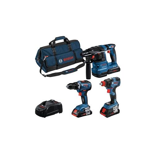 AKTION: BOSCH Professional Profi Set 18V Akku-Bohrhammer-Set 18,0 V, mit 3 Akkus mit Prämie nach Registrierung