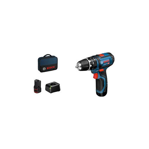 BOSCH Professional GSB 12V-15 Akku-Schlagbohrschrauber-Set 12,0 V, mit 2 Akkus