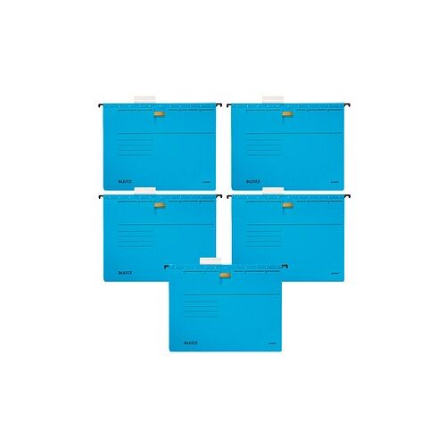 AKTION: LEITZ Hängehefter ALPHA® 1984 Karton blau DIN A4 1x kaufmännische Heftung, 5 St. mit Prämie nach Registrierung