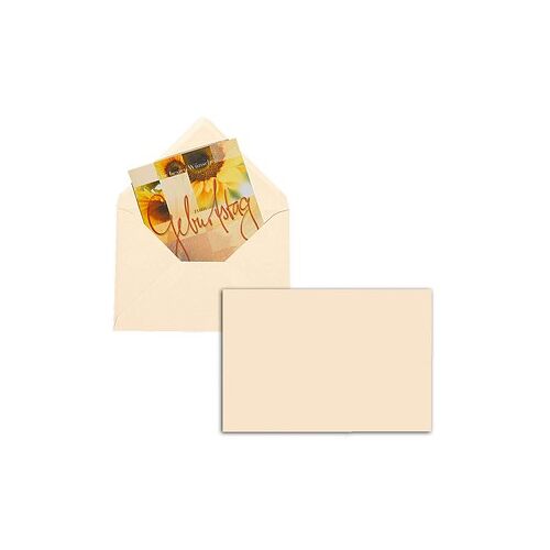 tecno Briefumschläge colors DIN B6 ohne Fenster hellchamois nassklebend 25 St.