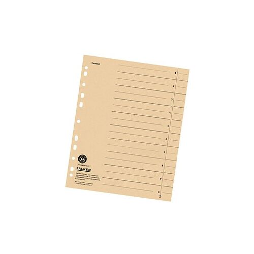 FALKEN Trennblätter DIN A4 1-0 chamois, 230 g/qm, 100 St.