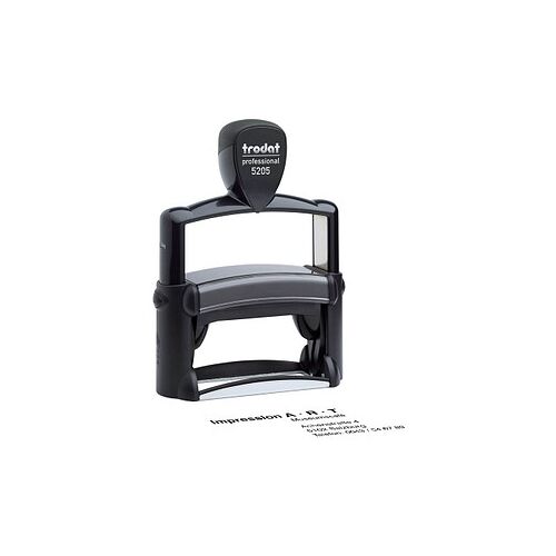 trodat Textstempel, individualisierbar 5205 selbstfärbend schwarz ohne Logo, 1 St. - Nachträglich per Gutschein personalisieren