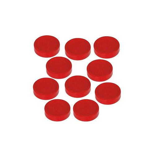 MAUL Magnete rot, Kunststoff Ø 2,9 x 1,2 cm, 10 St.