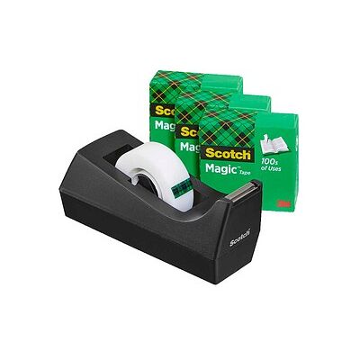 AKTION: Scotch Tischabroller-Set Magic™ Tape schwarz AKTION: Scotch Tischabroller-Set Magic™ Tape schwarz