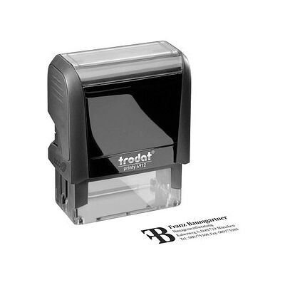 Trodat Selbstfärbender Textstempel - Individuell Logo & Text - 47x18 Mm Trodat Selbstfärbender Textstempel - Individuell Logo & Text - 47x18 Mm