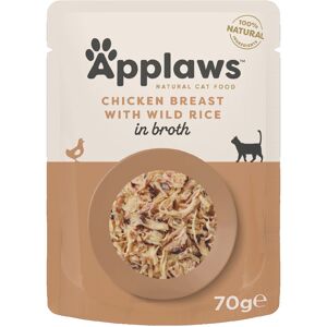 12 x 70g Pouch Huhn mit Wildreis Applaws Katzenfutter nass