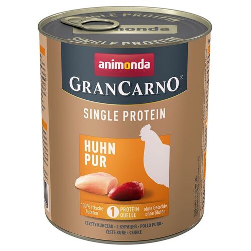 Animonda GranCarno 6 x 800 g Animonda GranCarno Adult Single Protein Huhn Pur Hundefutter nass