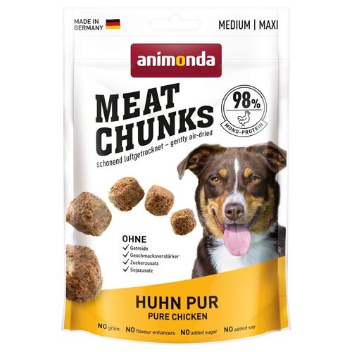 Animonda 4 x 80 g Animonda Meat Chunks Medium / Maxi Rind Pur Hundesnacks
