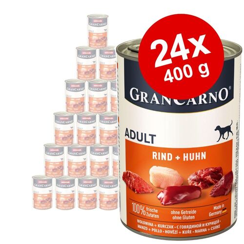 Animonda GranCarno 24 x 400 g Animonda GranCarno Original Adult Rind & Wild Hundefutter nass