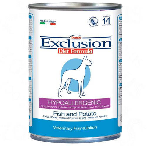 Exclusion Diet 12x400g Pferd, Ente und Fisch Exclusion Diet Hundefutter nass
