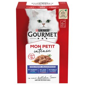 Gourmet 6x50g Mixpaket Gourmet Mon Petit Thunfisch, Lachs, Forelle Katzenfutter nass