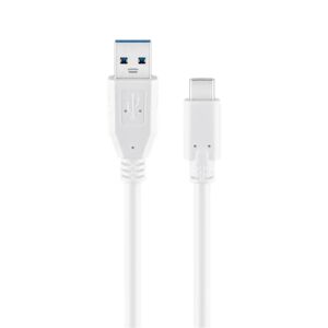 Goobay USB 3.2 GEN 1 (USB3.0) Anschlusskabel - USB-C auf USB-A - 5Gbit/s - USB-Adapter - OTG Kabel - USB-C auf USB-A Anschlusskabel -1m - 5Gbit/s - GEN 1 - weiß