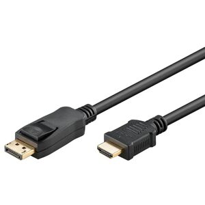 Goobay DP-HDMI kabel High Speed - HDMI-A (male) - Displayport - STD - sw - DP 1.2/HDMI 1.4 - 3 Meter