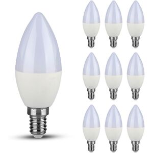 V-TAC Satz von 10 LED-Lampen mit Samsung-Chip 7 Watt E14 Kunststoff 6400K