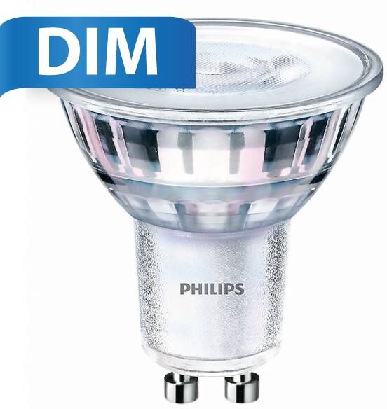 Philips GU10 LED-Strahler 5 Watt Dimmbar 2700K Warmweiß (ersetzt 50W) Philips GU10 LED-Strahler 5 Watt Dimmbar 2700K Warmweiß (ersetzt 50W)