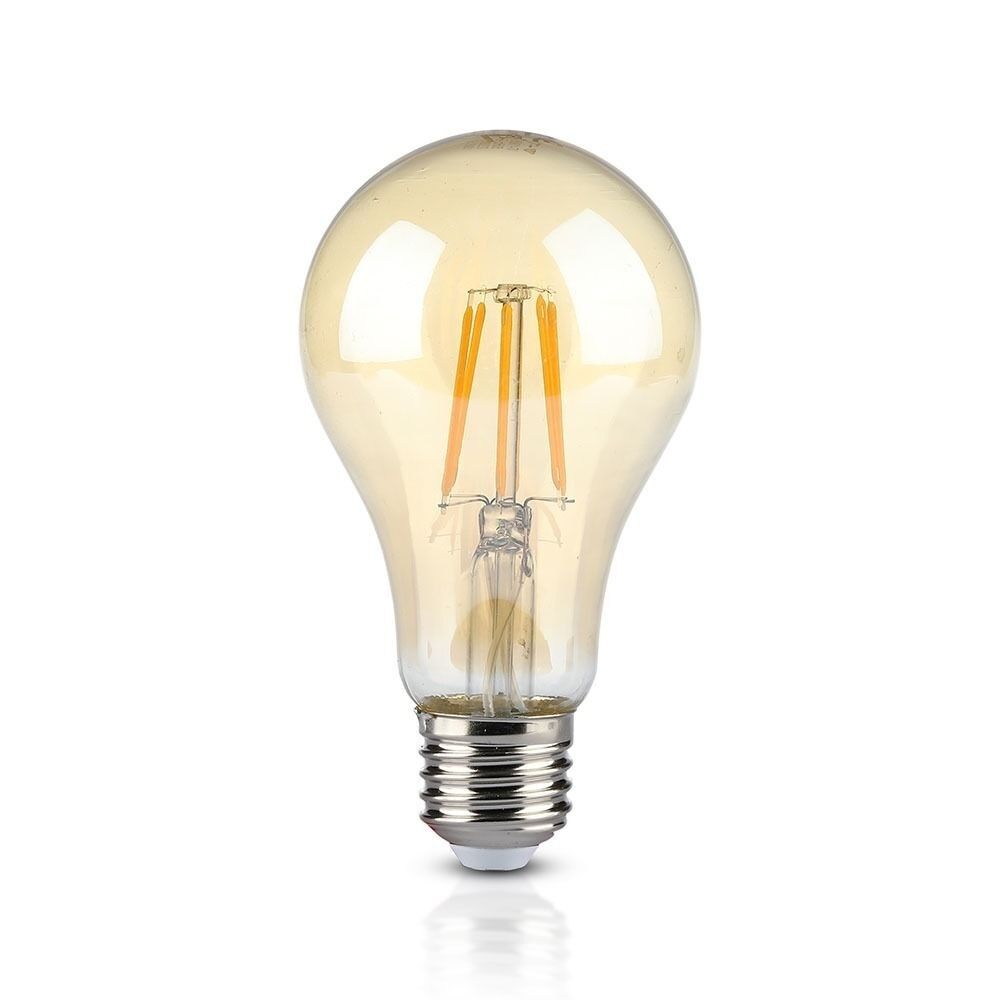 V-TAC LED-Lampe Amber glas 8 Watt E27 A67 2200K