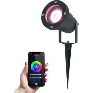 HOFTRONIC™ Smart WiFi LED Gartenstrahler mit Erdspieß Schwarz Sydney RGBWW 5.5W