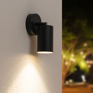 HOFTRONIC™ Lago schwenkbare Wandleuchte - Dimmbar - IP44 - Inkl. 4000 Kelvin neutral weiß GU10 Spotlight - Innen- und Außwandleuchte - Geeignet als Wand- und Deckenspot - Schwarz