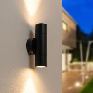 HOFTRONIC™ Dax LED dimmbare Wandleuchte - Zweiseitig Up & Down - exkl. 2x GU10 Spots - IP65 für den Innen- und Außenbereich - Schwarz