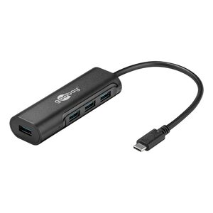 Goobay USB 3.2 GEN 1 (USB 3.0) USB-C auf USB-A Adapter - 4 Ports - Schnell-Ladegerät - 5Gbit/s