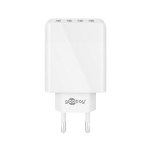 Goobay USB-A-Adapter - USB-A-Ladegerät - CEE 7/16 - USB-A-Adapter - 4 Anschlüsse - 2000mA - 30W - 5V - weiß