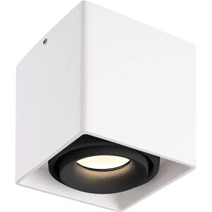 HOFTRONIC™ Dimmbare LED Deckenaufbaustrahler Esto Weiß mit schwarzem Abdeckring IP20 Schwenkbar Exkl. GU10 Lichtquelle