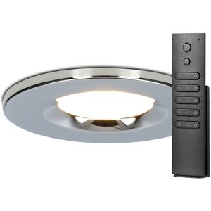 HOFTRONIC™ Komplettset 16 Stück dimmbaren LED Einbaustrahlern Chrom Venezia 6 Watt 2700K IP65 inkl. Fernbedienung