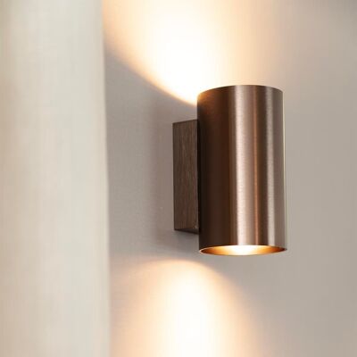 LUSENZ Giove bronzo - Zylindrische Wandleuchte mit gebürsteter Bronzebeschichtung - Up- und Downlight LUSENZ Giove bronzo - Zylindrische Wandleuchte mit gebürsteter Bronzebeschichtung - Up- und Downlight