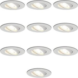 Hofronic Komplettset 10 Stück Dimmbare LED Einbaustrahler 5 Watt Spot Schwenkbar