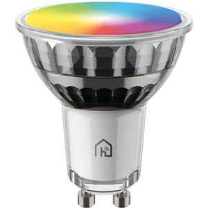 HOFTRONIC™ GU10 Smart Spot - 4,5 Watt 350 lumen - RGB + 2200K-6500K - WiFi + Bluetooth - Glas Strahler - App Steuern, Google Home, Amazon Alexa en Siri