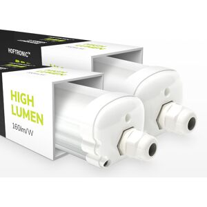 HOFTRONIC™ 2er Set LED Feuchtraumleuchten 150 cm - IP65 Wasserdicht - 32 Watt 5120 Lumen (160lm/W) - 4000K Neutralweiß - Verknüpfbar - IK07 - Tri-Proof-Deckenleuchten