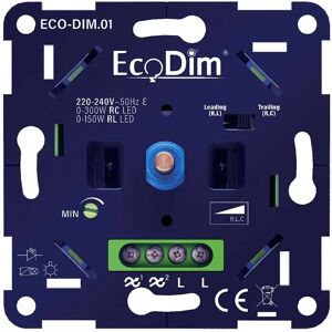 Ecodim LED Dimmer 0-300 Watt  Phasen an und abschnitt ECO-DIM.01