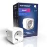 HOFTRONIC SMART Intelligenter Stecker - WiFi & Bluetooth - mit Zeitschaltuhr - Kompatibel mit Amazon Alexa & Google Home - Weiß - Inkl. Energiezähler