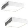 HOFTRONIC™ 2er-Set Carolina Aufbaustrahler quadratisch - 12 Watt 1160 Lumen - Weiß - 4000K neutralweiß - LED-Downlight - IP20 staubdicht - 160mm