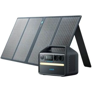 Anker 535 Solargenerator (Anker 535 PowerHouse - 512Wh   500W mit 1× 100W Solarpanel) - Schwarz