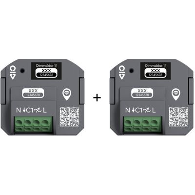 Busch-Jaeger Dimmaktor free@home wireless - zur Lichtsteuerung, Unterputz, 1-Kanal, 0,78 A - 2er-Set - Grau Busch-Jaeger Dimmaktor free@home wireless - zur Lichtsteuerung, Unterputz, 1-Kanal, 0,78 A - 2er-Set - Grau