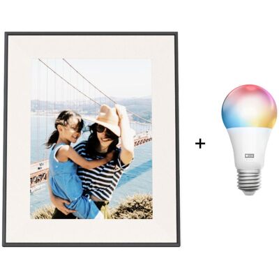 Aura, tink Basics Aura Frames - Aspen (12 Zoll) - Bilderrahmen + tink Basics Matter White & Color E27 Bulb Aura, tink Basics Aura Frames - Aspen (12 Zoll) - Bilderrahmen + tink Basics Matter White & Color E27 Bulb