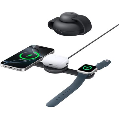 Anker MagGo 15W Drahtlose Ladestation - 3-in-1 Schwarz Anker MagGo 15W Drahtlose Ladestation - 3-in-1 Schwarz