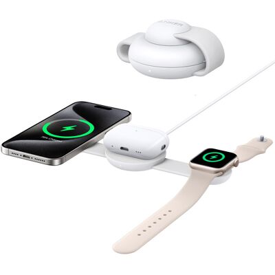 Anker MagGo Kabelloses Ladegerät - 15W Schnellladung - Weiß Anker MagGo Kabelloses Ladegerät - 15W Schnellladung - Weiß